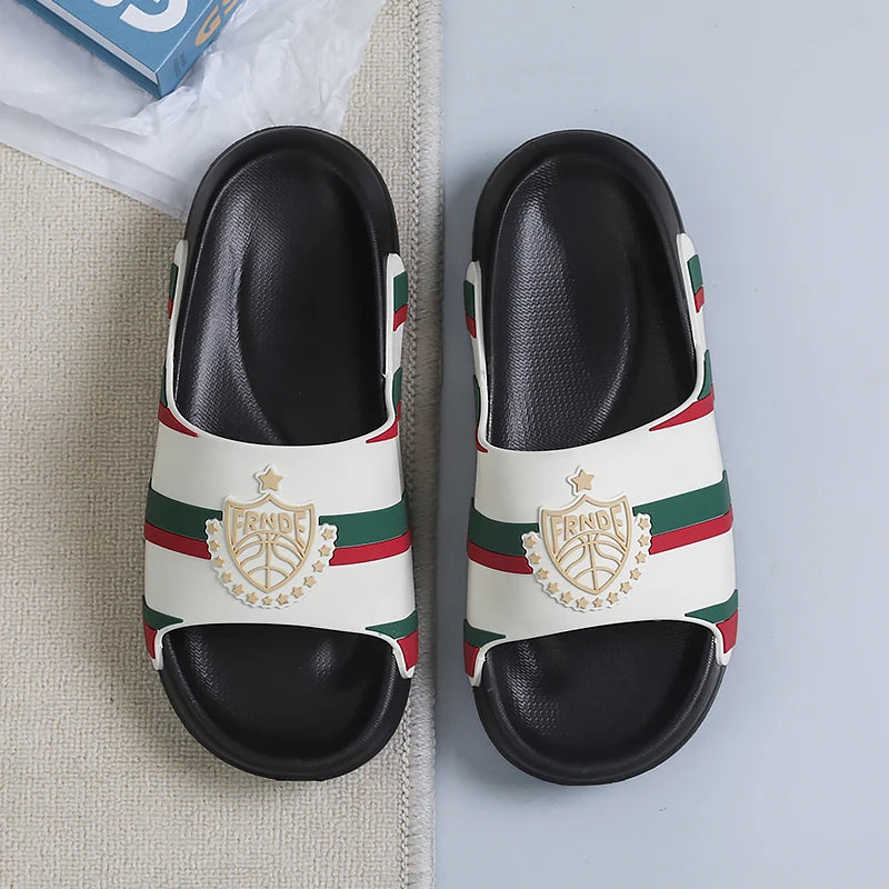YRZL Men's Slippers Lightweight Non Slip EVA Slides Big Size Summer Beach Shoes Comfortable Fashion Thick Sole Sandals for Men