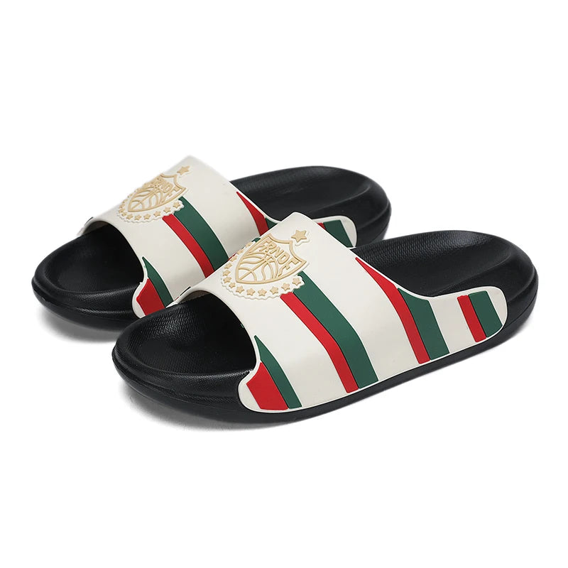 YRZL Men's Slippers Lightweight Non Slip EVA Slides Big Size Summer Beach Shoes Comfortable Fashion Thick Sole Sandals for Men